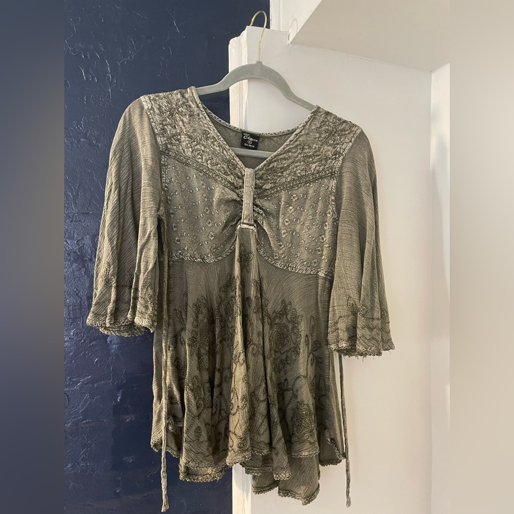 My Choice Olive Drab Green Top Size S